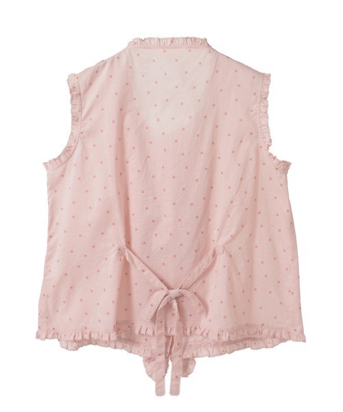 ピンクハウス ノースリーブトップス PINK HOUSE ブラウス シャツ 水玉プリントノースリーブブラウス