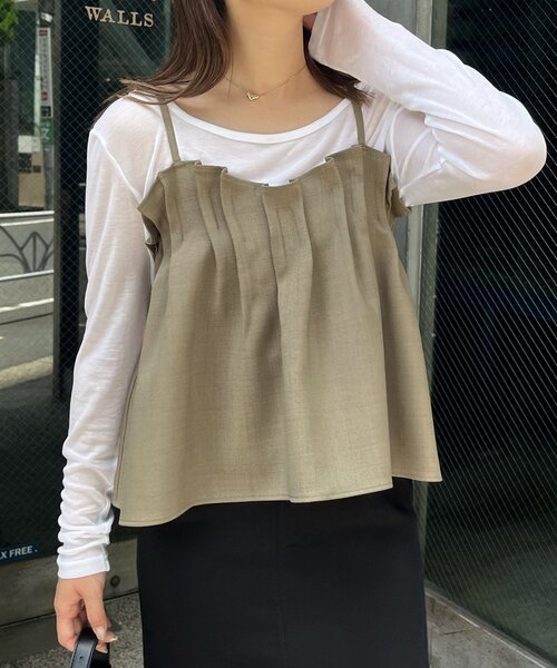 tシャツ ドロストリブTシャツ レディース CAPRICIEUX LE'MAGE パット