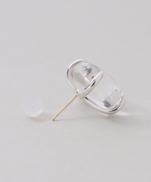 Lilas ピアス 「SAMH by LILAS」マロンクォーツピアス SV（両耳