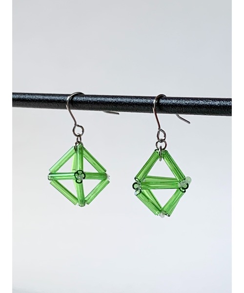 TONE（トネ） ピアス 「TOMEI LAB」ヒンメリ風 正八面体 ピアス(MA