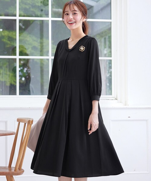 Tiaclasse ワンピース ロールVネックワンピース : ZOZOTOWN Yahoo!店
