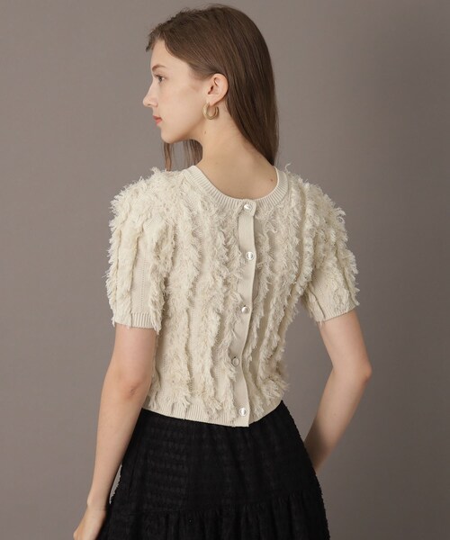「DRESSTERIOR」 半袖ニット 36 アイボリー レディース_画像3