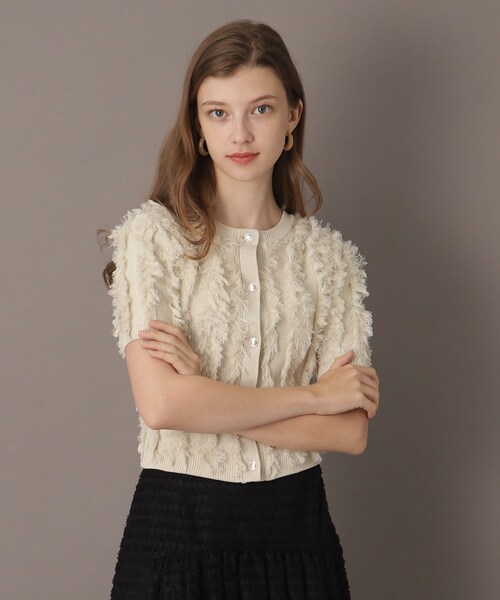 「DRESSTERIOR」 半袖ニット 36 アイボリー レディース_画像5