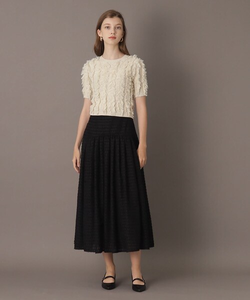 「DRESSTERIOR」 半袖ニット 36 アイボリー レディース_画像7