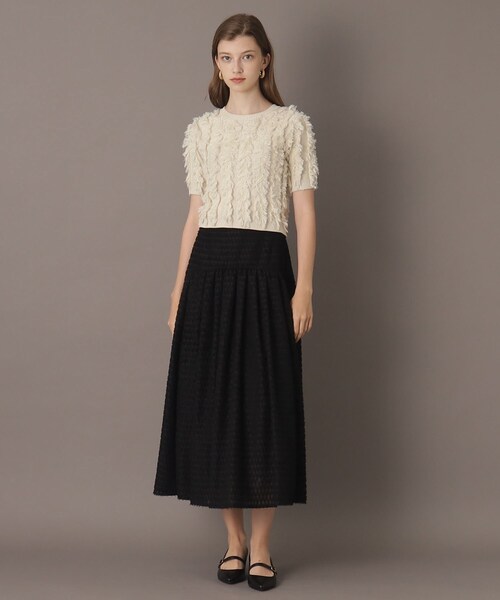 「DRESSTERIOR」 半袖ニット 36 アイボリー レディース_画像8