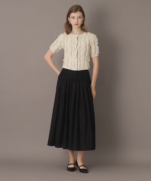 「DRESSTERIOR」 半袖ニット 36 アイボリー レディース_画像9