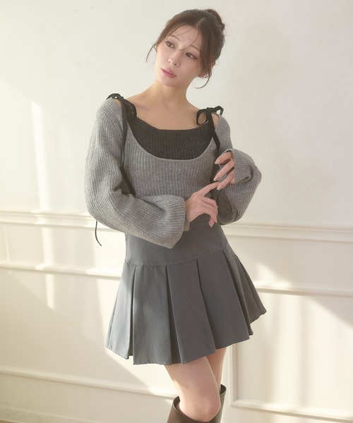 Ambre Neige（アンブルネージュ） ニット セーター velvet ribbon knit