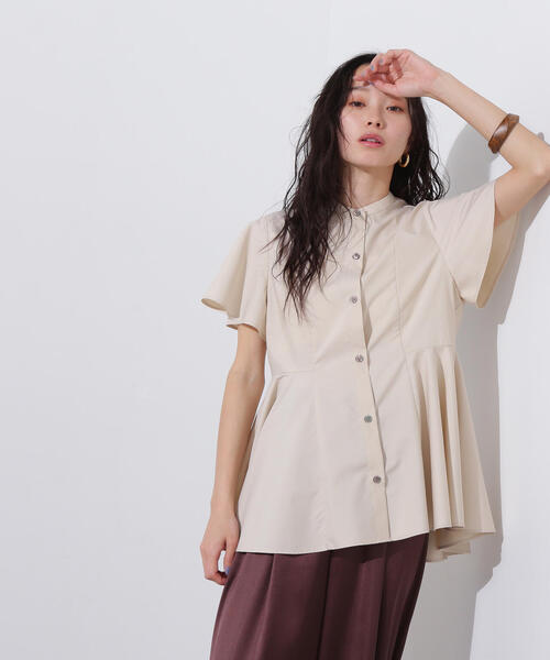 「N.(N. Natural Beauty Basic)」 半袖ブラウス MEDIUM ベージュ レディース_画像3