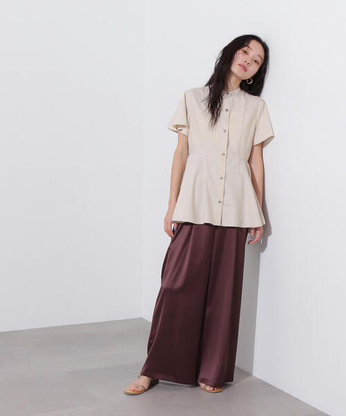 「N.(N. Natural Beauty Basic)」 半袖ブラウス MEDIUM ベージュ レディース_画像5