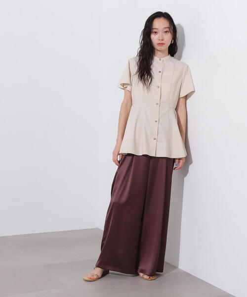 「N.(N. Natural Beauty Basic)」 半袖ブラウス MEDIUM ベージュ レディース_画像7