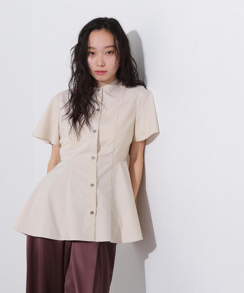 「N.(N. Natural Beauty Basic)」 半袖ブラウス MEDIUM ベージュ レディース_画像9