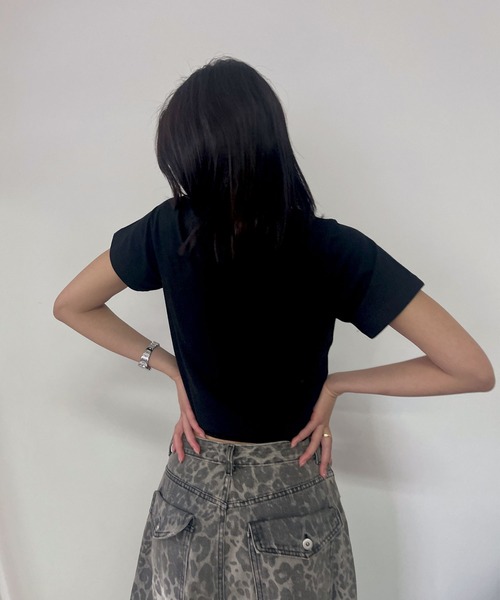 「FOLLOWIN」 半袖Tシャツ FREE ベージュ レディース_画像8