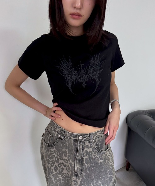 「FOLLOWIN」 半袖Tシャツ FREE ベージュ レディース_画像9