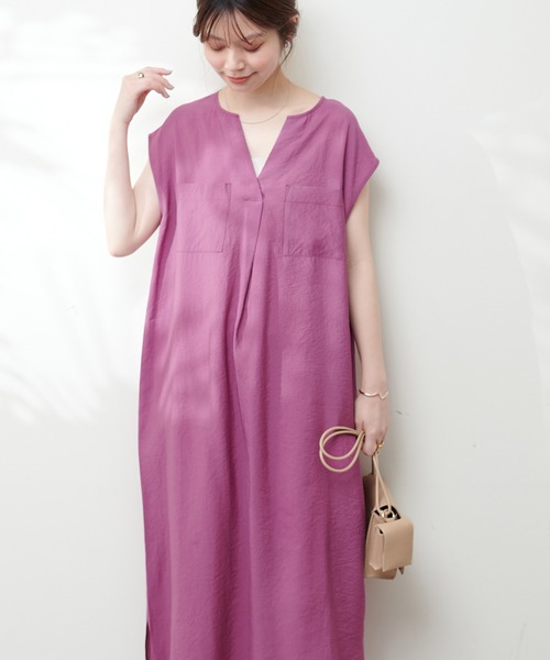 「natural couture」 ノースリーブワンピース FREE ブラック レディース_画像4