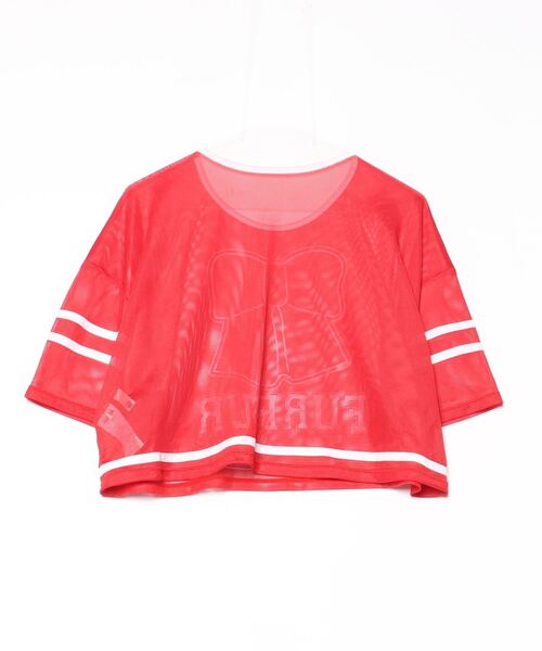 「FURFUR」 半袖カットソー ONE SIZE レッド レディース_画像2