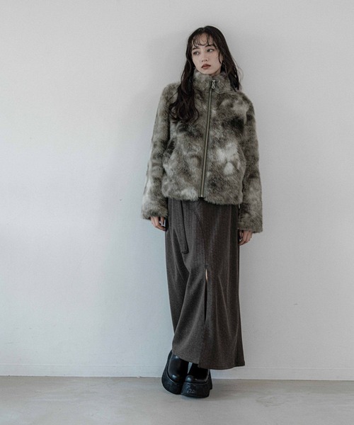 HARE（ハレ） ブルゾン アウター フェイクファーニュアンスブルゾン
