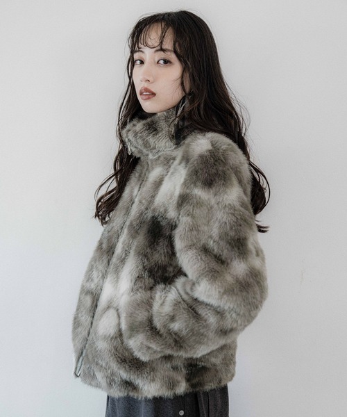 HARE（ハレ） ブルゾン アウター フェイクファーニュアンスブルゾン