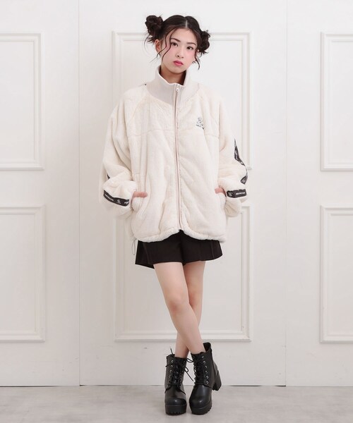 PINK-latte（ピンクラテ） ブルゾン アウター フェイクファーリブ