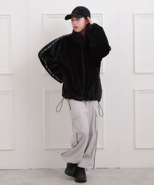 PINK-latte（ピンクラテ） ブルゾン アウター フェイクファーリブ