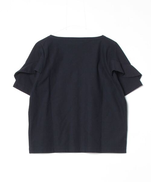新品未使用タグ付き⭐︎sacra 半袖ブラウス　38サイズ SACRA（サクラ） 半袖カットソー 38 ネイビー レディース : ZOZOTOWN