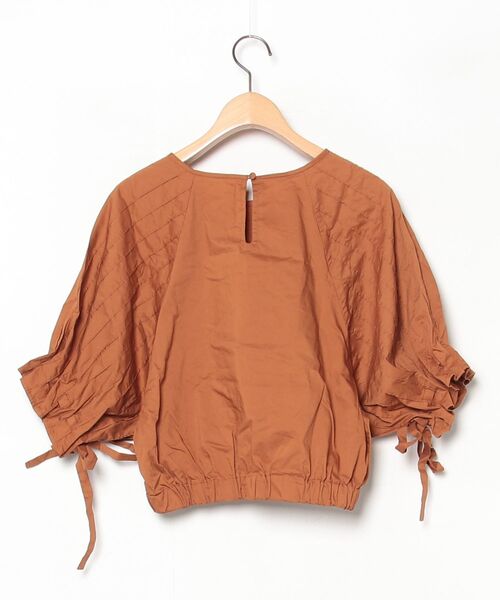 「B:MING by BEAMS」 リボン7分袖ブラウス S ブラウン レディース_画像2
