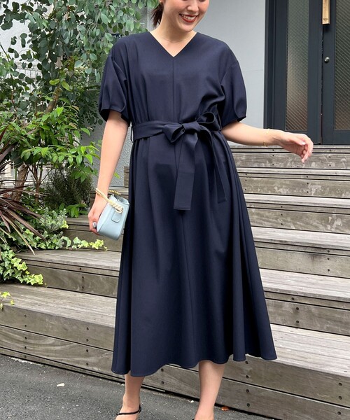 「NOLLEY'S」 半袖ワンピース 38 ネイビー レディースの画像