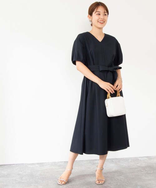 「NOLLEY'S」 半袖ワンピース 38 ネイビー レディースの画像