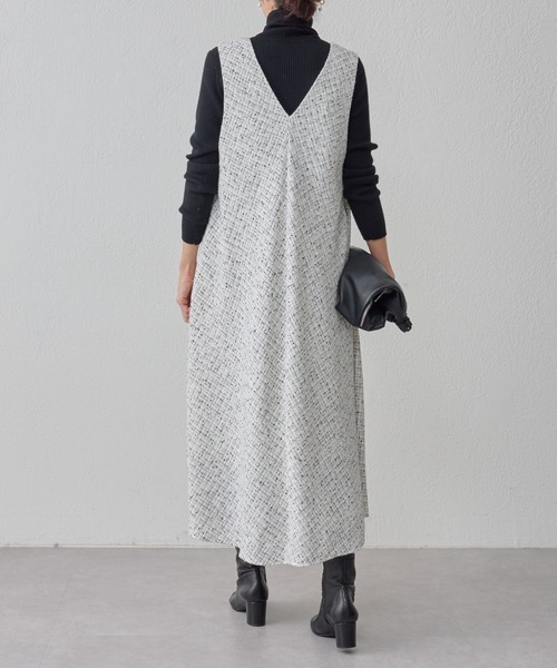 「BEARDSLEY」 ノースリーブワンピース M ホワイト レディースの画像