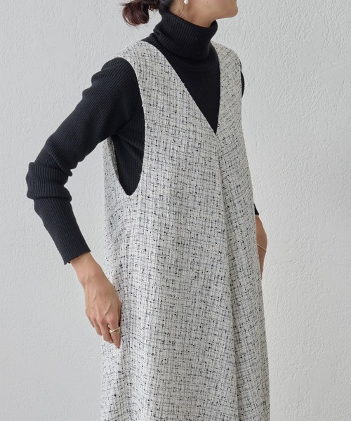 「BEARDSLEY」 ノースリーブワンピース M ホワイト レディースの画像