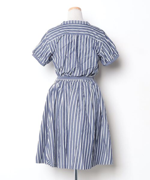 「BLUE LABEL CRESTBRIDGE」 半袖ワンピース 36 ネイビー レディースの画像