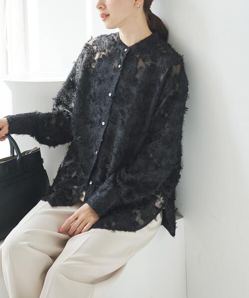 カットジャガードバンドカラーシャツ URBAN RESEARCH（アーバンリサーチ） ブラウス シャツ カット