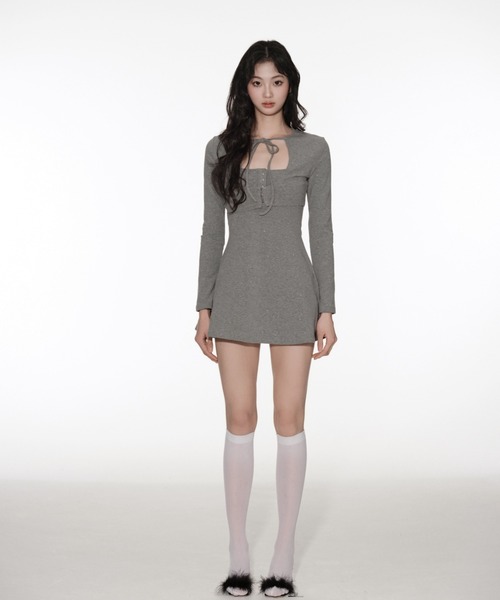 ワンピース ANDWANG Kirakira petit cardigan dress Silentand カーディガン Kirakira petit cardigan レディース