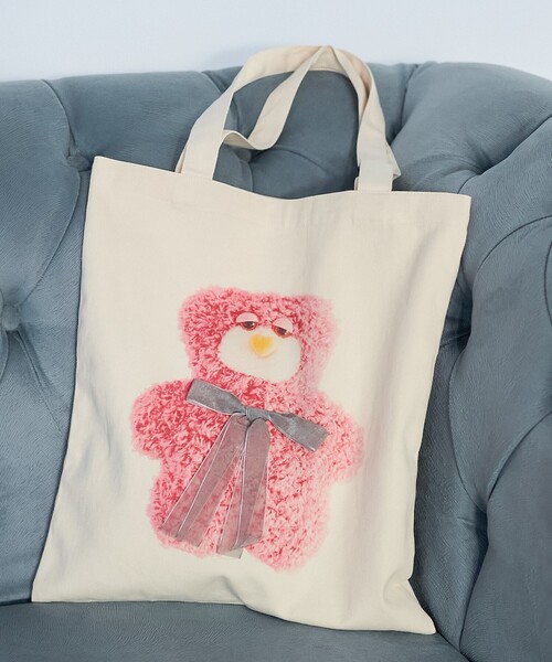 「PUBLUX」 トートバッグ「mojojojoコラボ」 フリ- サックスブルー レディース_画像5