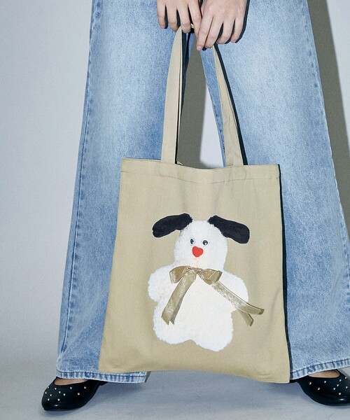 「PUBLUX」 トートバッグ「mojojojoコラボ」 フリ- サックスブルー レディース_画像6