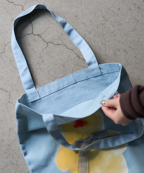 「PUBLUX」 トートバッグ「mojojojoコラボ」 フリ- サックスブルー レディース_画像9