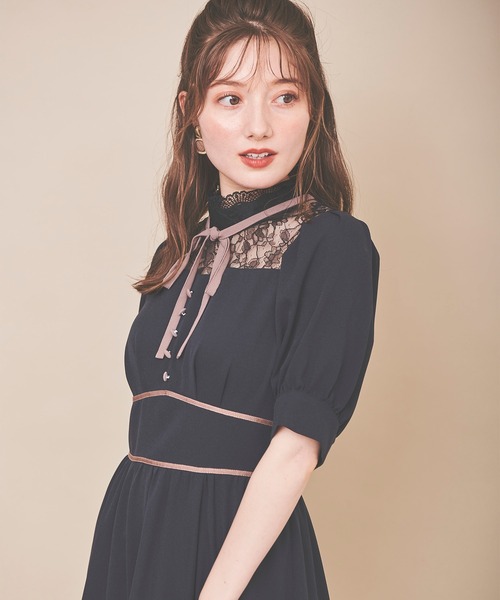 「31 Sons de mode」 半袖ワンピース 36 ピンク レディース_画像3