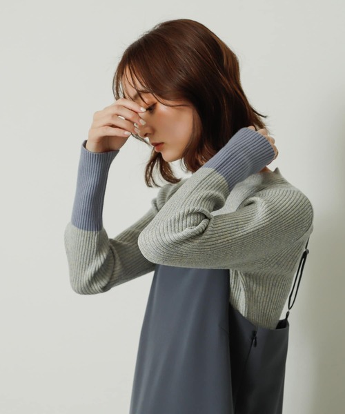 「SENSE OF PLACE by URBAN RESEARCH」 長袖ニット ONE チャコールグレー レディース_画像2