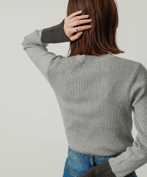 「SENSE OF PLACE by URBAN RESEARCH」 長袖ニット ONE チャコールグレー レディース_画像6
