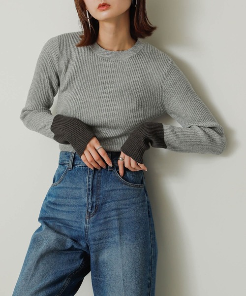 「SENSE OF PLACE by URBAN RESEARCH」 長袖ニット ONE チャコールグレー レディース_画像8
