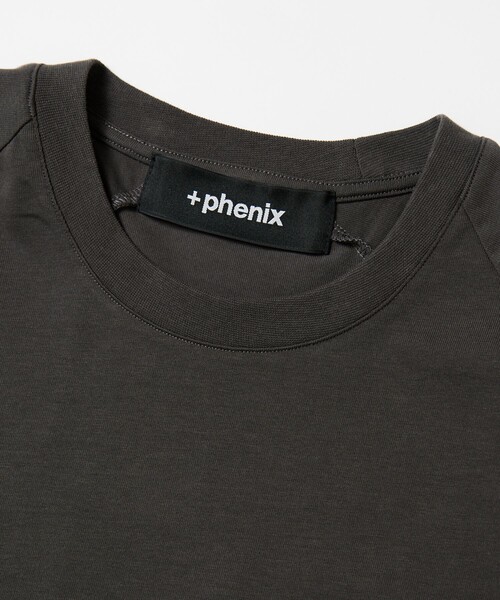 「+phenix」 半袖Tシャツ LARGE チャコールグレー メンズ_画像3