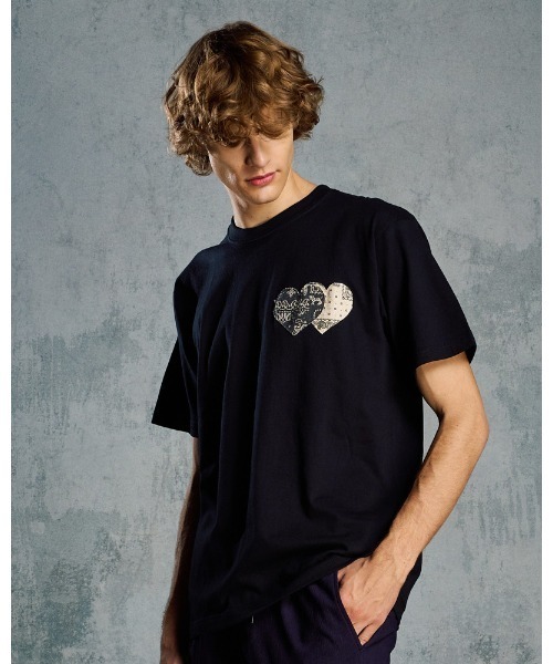 wjk tシャツ bandana panel heart T メンズ レディース : ZOZOTOWN 