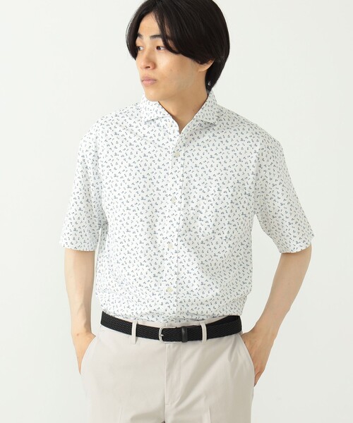 「BEAMS HEART」 半袖シャツ MEDIUM ネイビー メンズ_画像3