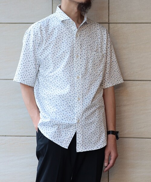 「BEAMS HEART」 半袖シャツ MEDIUM ネイビー メンズ_画像8
