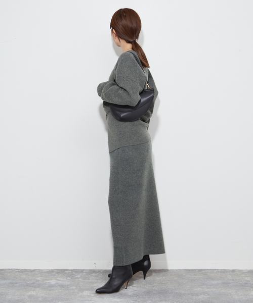 「Plage」 ニットカーディガン FREE チャコールグレー レディース_画像5