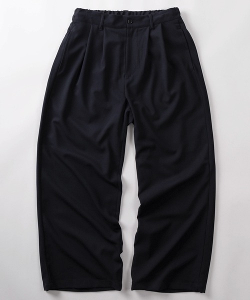 salsation wear ワイドパンツ　L　黒 ワイドパンツ パンツ 「72」「PLES」TRストレッチ 2タック ワイド