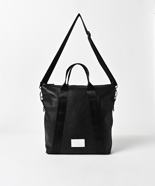 トートバッグ 「ADAMPATEK」water repellent leather medium 2way tote bag/撥水レザー2wayトートバッグ/AP2619002 レディース