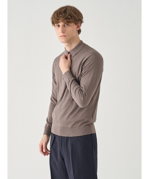 JOHN SMEDLEY（ジョンスメドレー） ポロシャツ コットン 長袖ニット