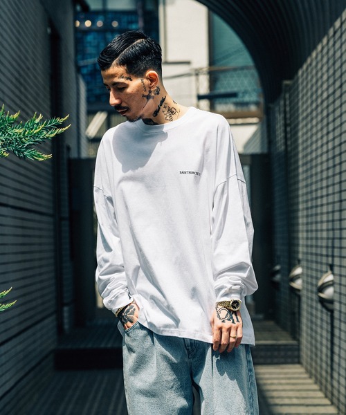 「Subciety」 長袖Tシャツ MEDIUM グレー メンズ_画像2