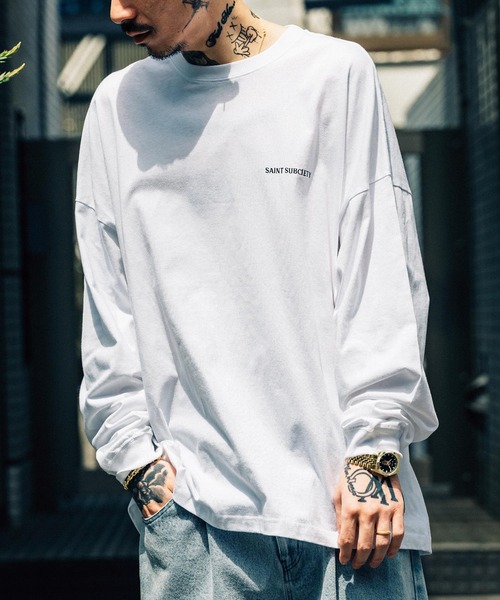 「Subciety」 長袖Tシャツ MEDIUM グレー メンズ_画像3
