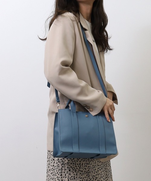 「COOCO」 2WAYバッグ 9 サックスブルー レディース_画像6